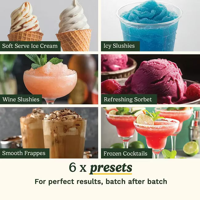 6-in-1 Frozen Dessert Maker | Soft Serve Ice Cream, Slushie, Sorbet & Frozen Drink Machine with Auto