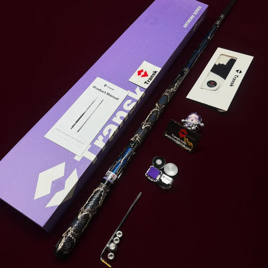 Blue Metal Pool Cue Set with Accessories – 11.8/12.5mm Tips, Textured Grip