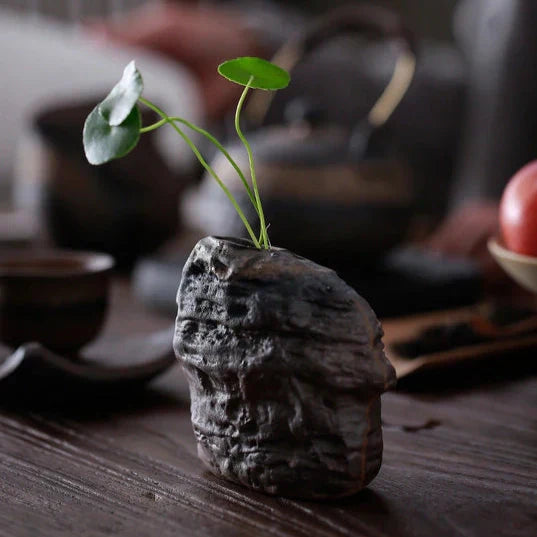 Handmade Classic Brown Table Vase Set