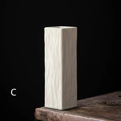 Classic White Ceramic Table Vase